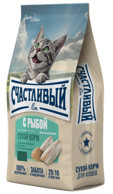 Счастливый кот 10кг рыба сухой для стерилизованных кошек (550281) 