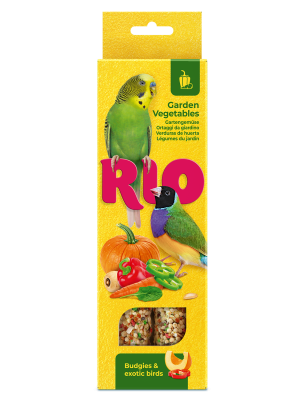 Rio палочки 0,04кг*2шт для волнистых попугайчиков и экзотов с садовыми овощами, 80г
