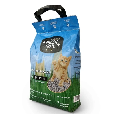 Fresh Trail Luxe 3кг впитывающий минеральный наполнитель для котят Fresh Trail Luxe 3кг впитывающий минеральный наполнитель для котят
