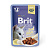 Brit Premium 0,085кг Кусочки из филе говядины в желе пауч для кошек (518470)