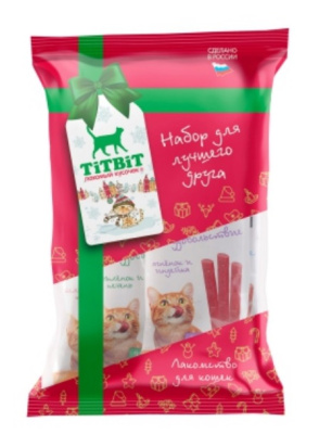 TiTBiT колбаски Двойное удовольствие 4 вкуса для кошек (Новогодняя коллекция)