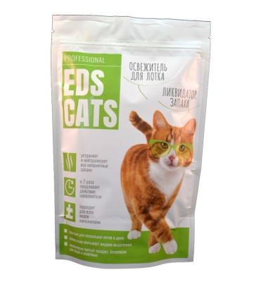 Ликвидатор запаха EDS CATS 0,4кг для кошачьего туалета (24 шт/уп)