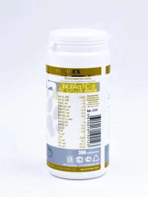 Polidex Multivitum plus 300таб. витаминно-минеральный комплекс для собак