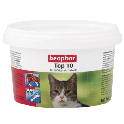 Мультивитаминная добавка (Beaphar) Top10 с таурином 180шт для кошек, 126гр (13213)