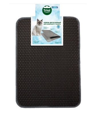 Коврик (Triol) для кошачьего туалета двухслойный Соты, 470*370мм