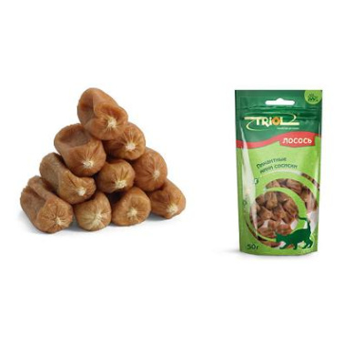 Triol Сосиски из лосося 0,05кг для кошек