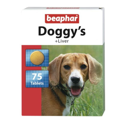 Кормовая витаминная добавка (Beaphar) Doggy's ливер  75шт, для собак (12504) Кормовая витаминная добавка (Beaphar) Doggy's ливер  75шт, для собак (12504)