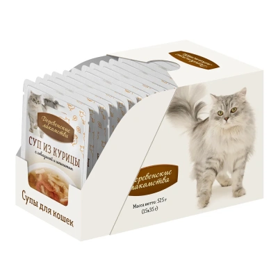 Деревенские Лакомства 0,035кг суп из курицы с говядиной и шпинатом (74501216)