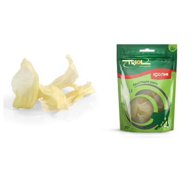 Triol Ушки кроличьи хрустящие для собак, 20г Triol Ушки кроличьи хрустящие для собак, 20г