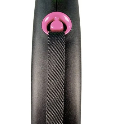 Рулетка (Flexi) Black Design S ремень 5м до 15кг розовый