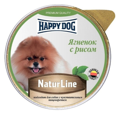 Happy Dog Natur Line 0,125кг ягненок с рисом паштет для собак (741169)