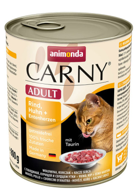 Анимонда Carny Adult 800г с говядиной, курицей и уткой д/взрослых кошек (837347)