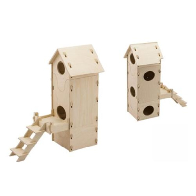 Домик-игрушка (Дарэлл)  КОНСТРУКТОР средний (материал фанера) 26,8х13,2хh29,5см для грызунов