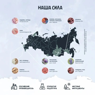 ТерриториЯ Сибирь 0,4кг оленина с говядиной и имбирем влажный для собак (321267)