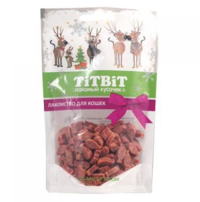 TiTBiT 0,05кг рыбки с лососем для кошек (Новогодняя коллекция) 