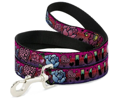 Поводок (Buckle-Down) Любовь розовый цвет 120 см