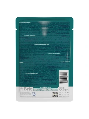 Brit Premium 0,085кг утка с яблоком кусочки в соусе пауч для взрослых собак мини пород (53117)