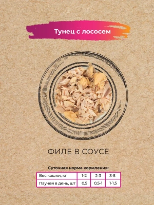 Best Dinner Cat Holistic 0,07кг тунец с лососем в соусе для кошек (400775)