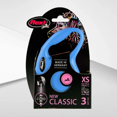 Рулетка (Flexi) Classic XS трос 3м до 8кг синий