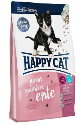 Happy Cat Supreme Junior Grainfree 0,3кг утка беззерновой сухой для котят с чувствительным пищеварением (113693)