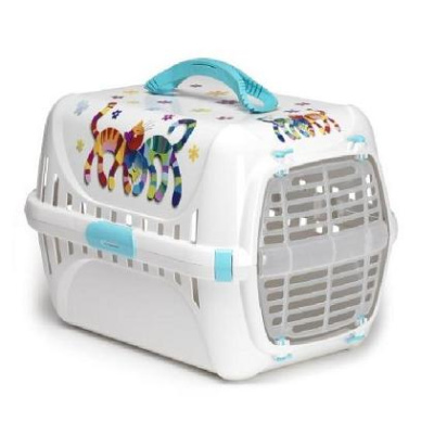 Переноска Модерна Trendy с пластиковой дверью (51*31*34) Друзья навсегда голубой