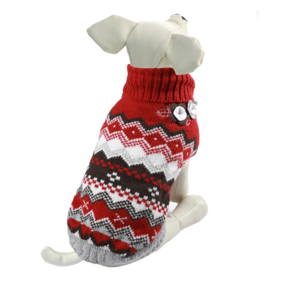 Свитер (Triol) Цветочки XXL, бордовый, размер 45см 