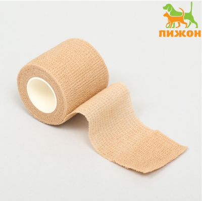 Бинт самофиксирующийся с горькой пропиткой, 5 см, макс. растяжимость 4,5 м, бежевый   5400521 Бинт самофиксирующийся с горькой пропиткой, 5 см, макс. растяжимость 4,5 м, бежевый   5400521