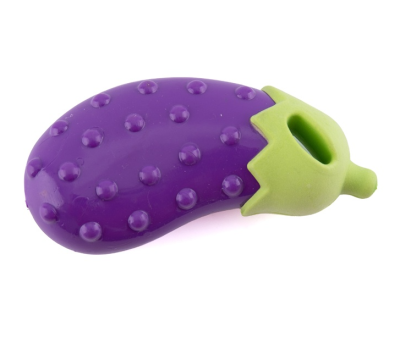 Игрушка (Wogy) Баклажан пищалка для собак 11х5х3.5см арт.10922-8614
