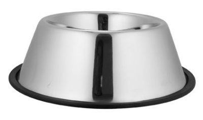 Миска (Зооник) 0,25л металл с резинкой №2 