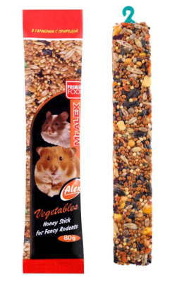 Мистер Алекс зерновая палочка 0,08кг Овощи д/грызунов