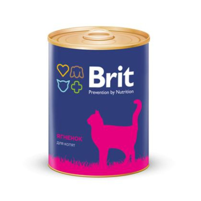 Brit Premium 0,34кг ягненок консервы для котят (9419)