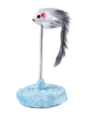 Игрушка (Wogy) Мышка на пружинке h=20.5см d=10см микс для кошек Игрушка (Wogy) Мышка на пружинке h=20.5см d=10см микс для кошек