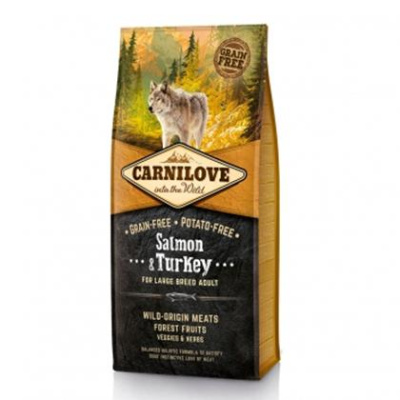 Брит Carnilove Dog Salmon & Turkey Large Breed Adult 12кг лосось+индейка сухой д/соб кр.пор АКЦИЯ (5