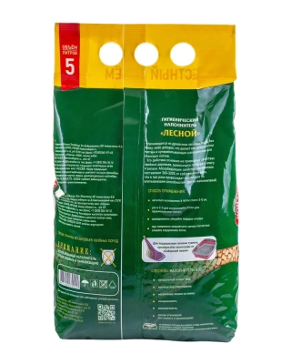 Наполнитель (Сибирская кошка)  5л Лесной древесный для кошек