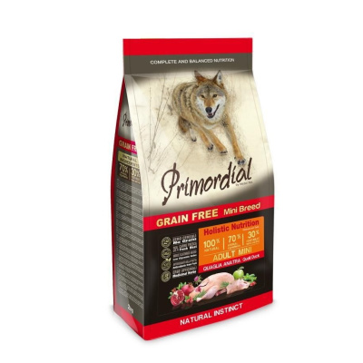Primordial 2кг утка, перепел беззерновой сухой для собак мелких пород (011454) Primordial 2кг утка, перепел беззерновой сухой для собак мелких пород (011454)