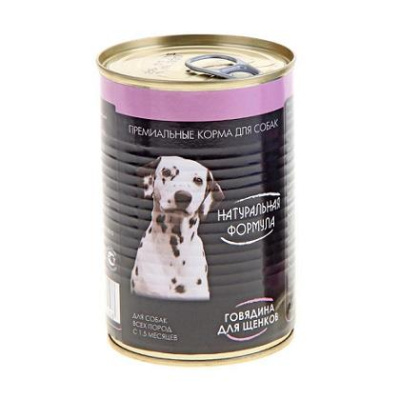 Натуральная формула 410г Говядина консервы д/щенков (071908)