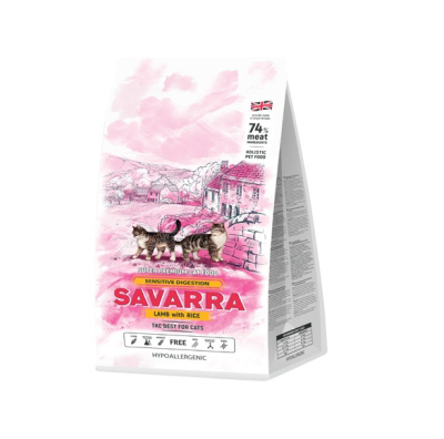 Savarra Sensitive Cat  2.0 ягненок/рис (с чувств. пищевар.)сухой д/кошек