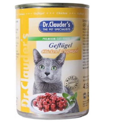 Доктор Клаудер (Dr.Clauder's) 415г курица консервы д/кошек (211451)