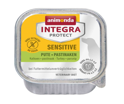 Animonda Консервы Integra Protect Sensitive 0,15кг c индейкой и пастернаком консервы для взрослых собак при пищевой аллергии