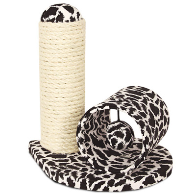 Когтеточка (Triol) NT154 "Столбик и туннель с игрушкой " 24*21*23 см