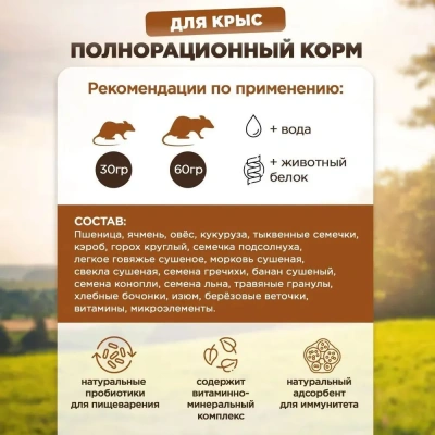 Микимилс (Mikimeals) 0,8кг корм для крыс и мышей (477054) Микимилс (Mikimeals) 0,8кг корм для крыс и мышей (477054)