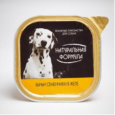 Натуральная формула 100г Бычьи семенники в желе консервы д/собак (074497)