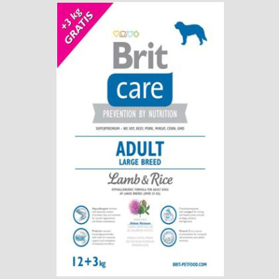 Брит Care Dog adult large 12кг (д/крупных пород) сухой д/собак АКЦИЯ +3кг БЕСПЛАТНО (518241)