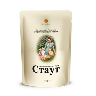 Стаут 0,1кг влажный корм в соусе для беременных кошек и котят до 4 мес (773717)