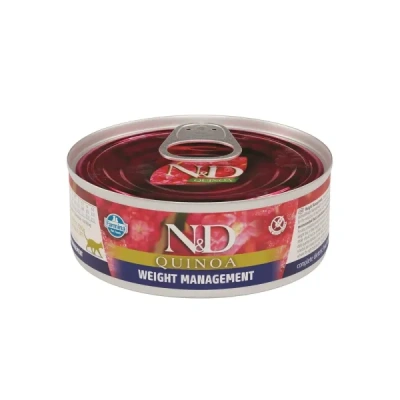 Farmina (Фармина) N&D Cat Quinoa 0,080кг с киноа консерва контроль веса для кошек (102192)