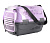 Переноска (Зооэкспресс) Турне с пласт. дверцей (коврик + ремень) 48*32*32 см для животных фиолетовая 