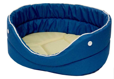 Лежанка (Зооэкспресс) Oxford №4 двухсторонняя 53*38*18 см бежевый/серый 