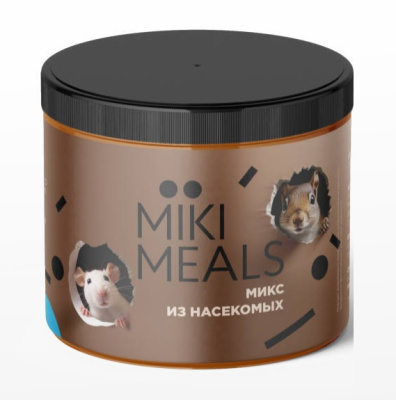 Микимилс (Mikimeals) 0,05кг Смесь насекомых для грызунов, банка (477436) Микимилс (Mikimeals) 0,05кг Смесь насекомых для грызунов, банка (477436)