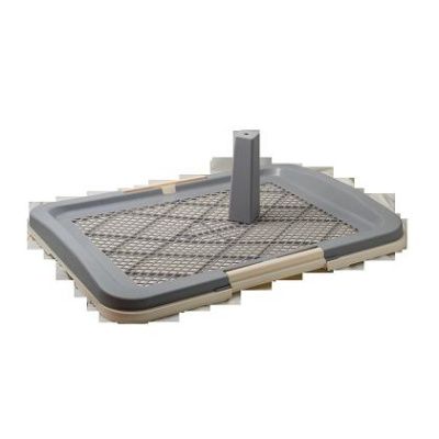 Туалет (V.I.Pet) P160-04 (63*49*6) со столбиком д/собак, серый