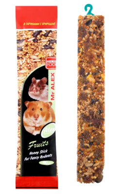 Mr.Alex 0,08кг зерновая палочка Фрукты для грызунов